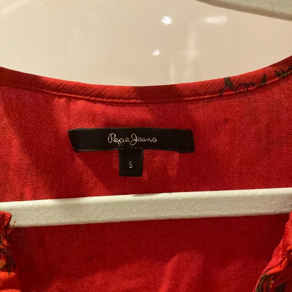 Red Floral Baby Doll Dress - Picture 4 of 4